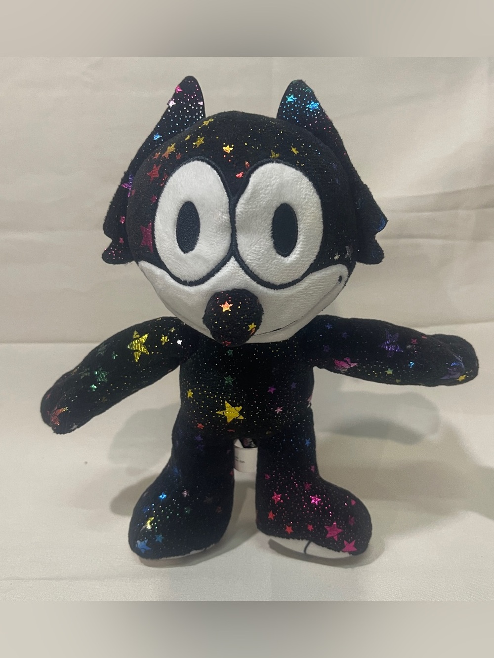Felix the Cat Star‎ Plush Toy 10" DreamWorks 2022 Toy Factory Black Multicolor